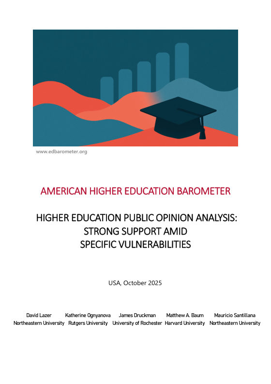 Cover of AHEB Report 01, Higher Education Public Opinion Analysis